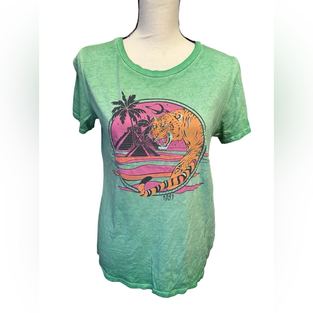 Guess Green T-Shirt with Silver Logo